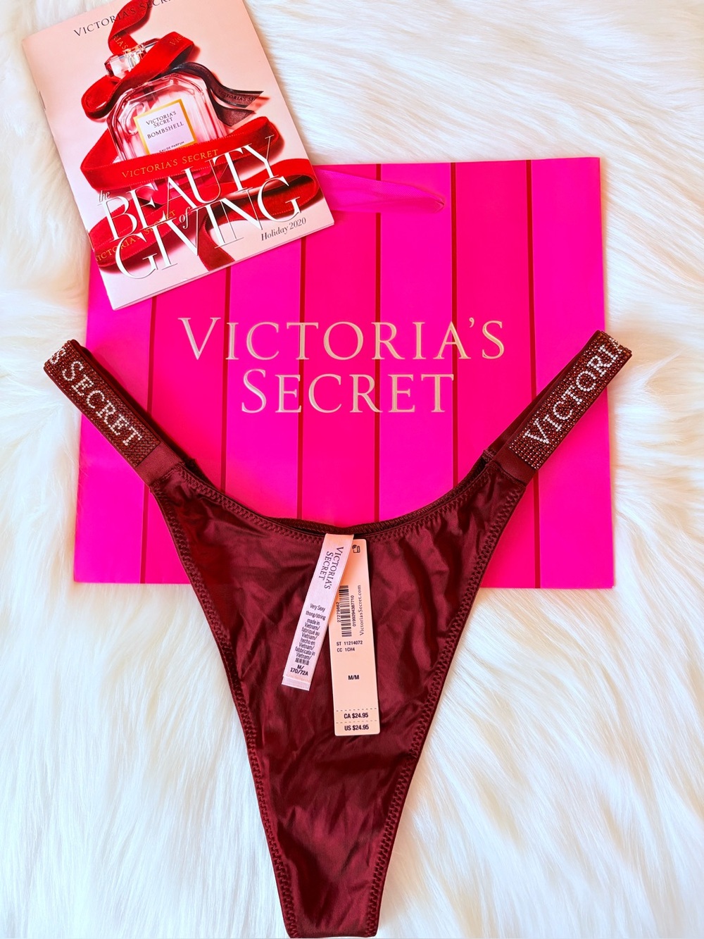 🩷🩷Victoria’s Secret logo Shine strap panty (M)🩷🩷